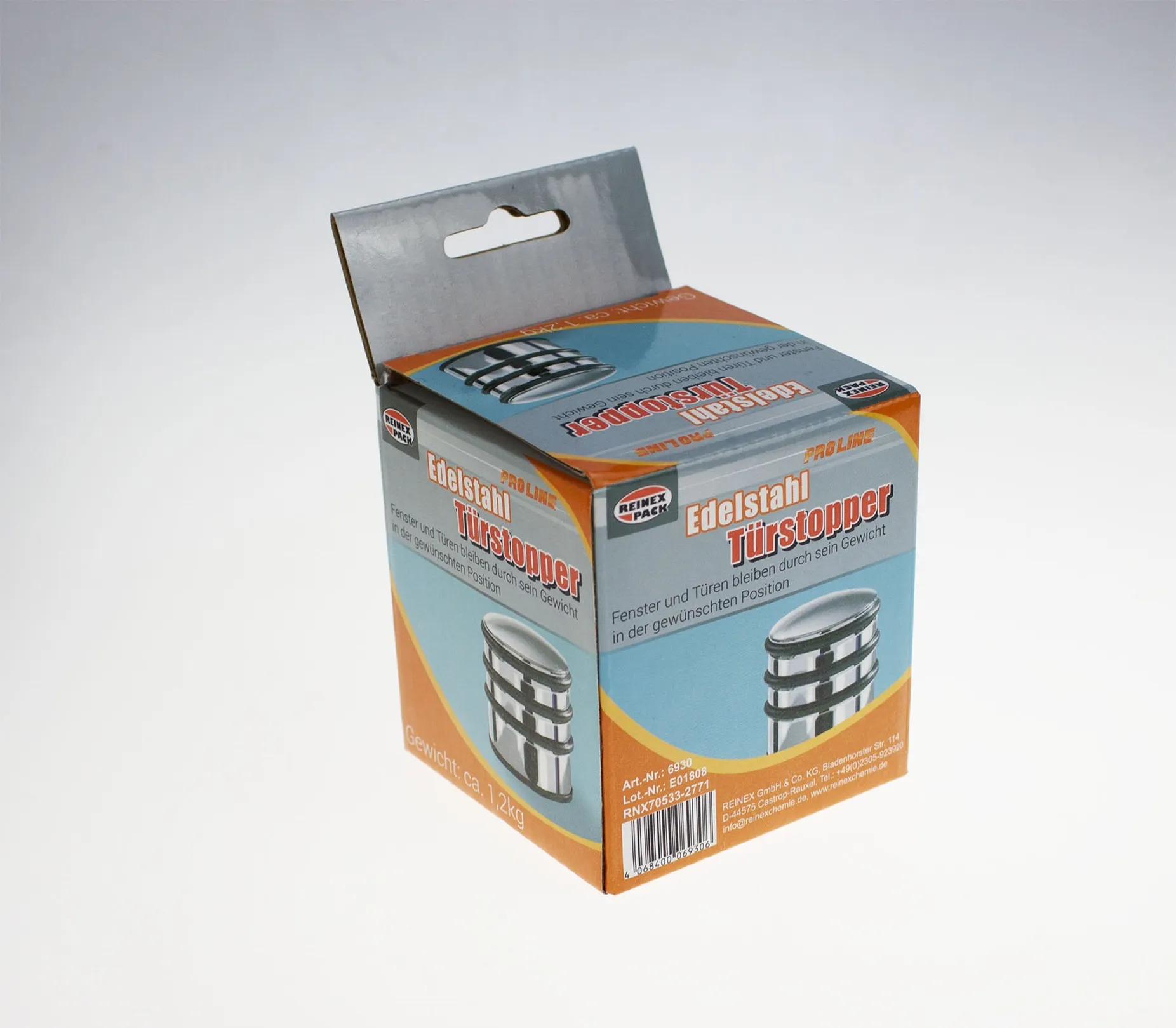 REINEX PROLINE Edelstahl Türstopper Dia 7,7, ca. 1,2 kg