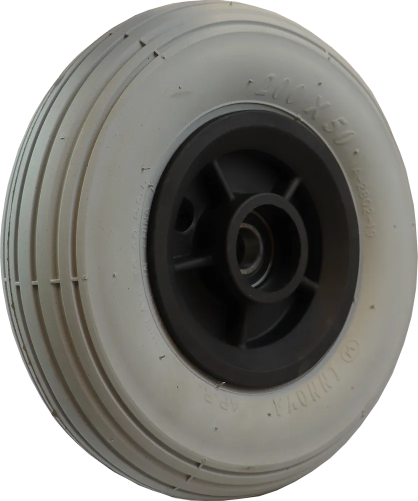 8" Flexelhjul, 200 x 50 mm, ø15 mm leje, med forsat nav for
