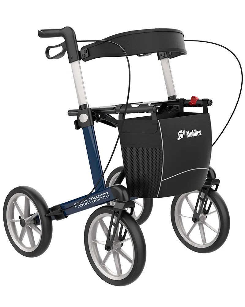 Panda Comfort Rollator, dunkelblau, SH 61 cm, mit Rückengurt