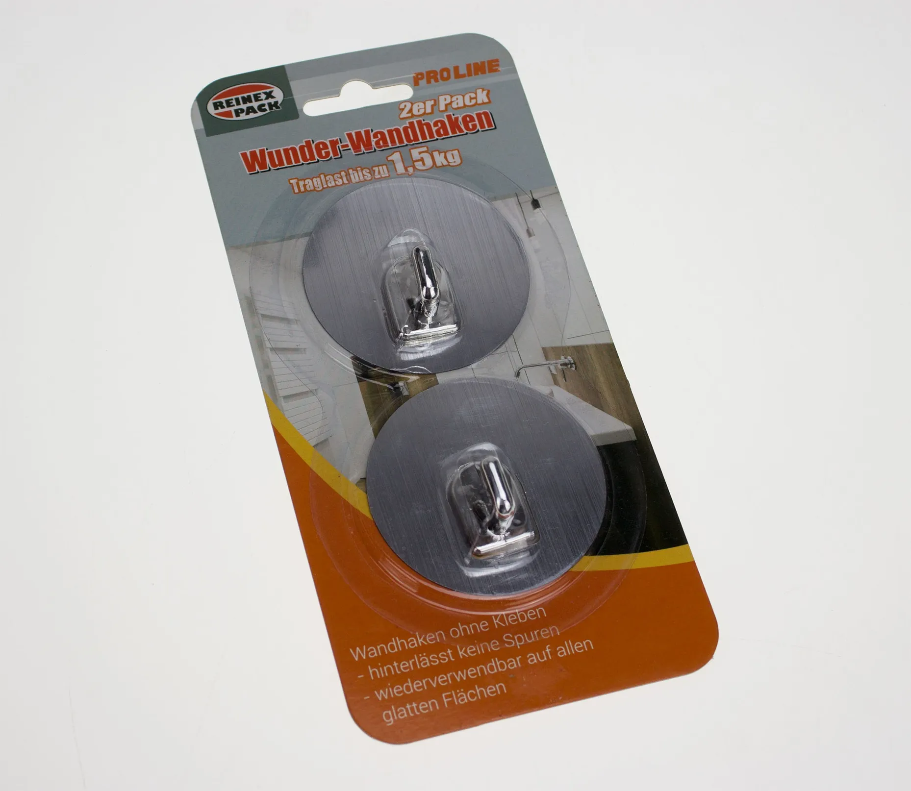 REINEX PROLINE Wunder-Wandhaken, 2-er, bis 1,5 kg Traglast