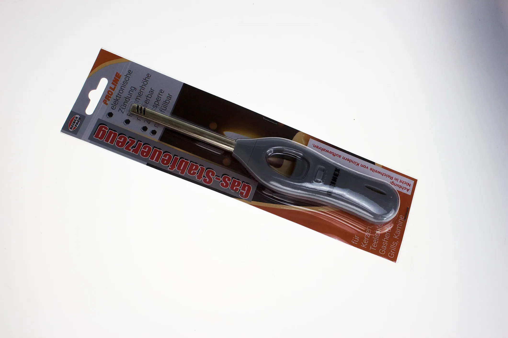 Stabfeuerzeug, 4-fach sortiertStabfeuerzeug ABS, 23 cm