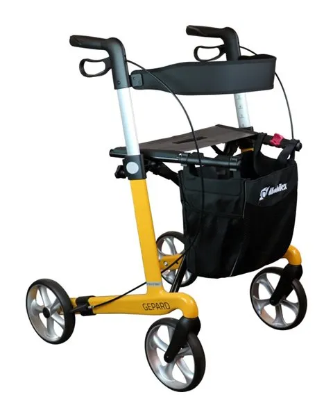Gepard Rollator Softrädern, Carbon, lila/schwarz, SH 62 cm,