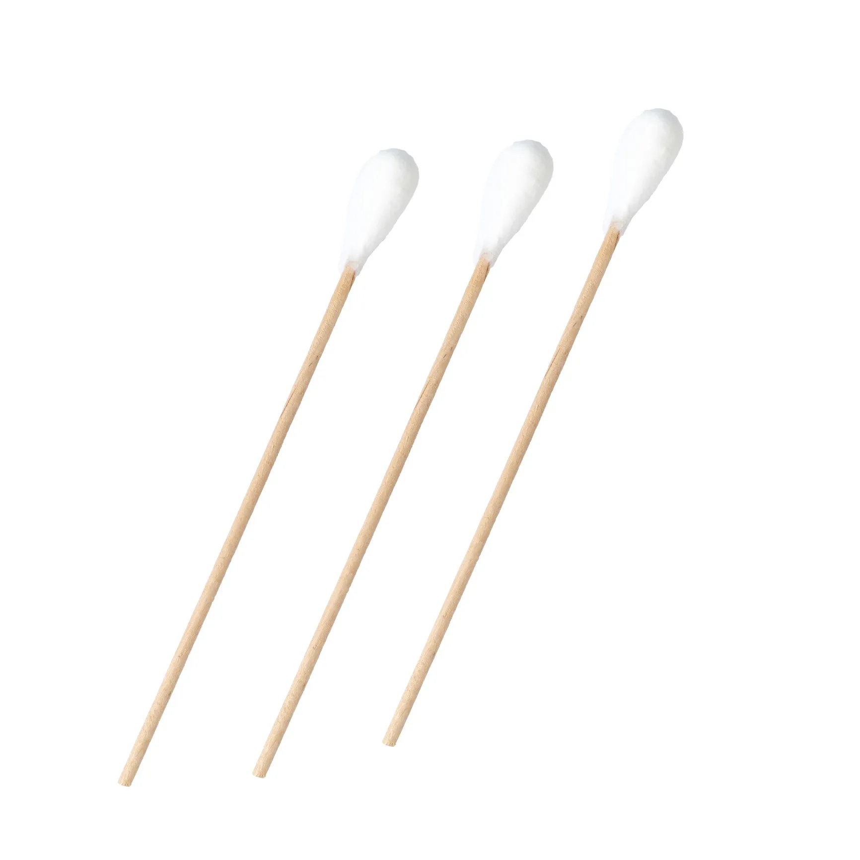 Wattestäbchen WA 2, 150x3mm  Holzstab, Kopf ca.10-11x27-32mm