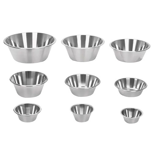 Universalschüssel mit Rand aus Edelstahl