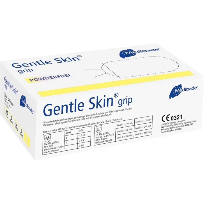 Gentle Skin® grip - Latexhandschuh puderfrei, Gr. M