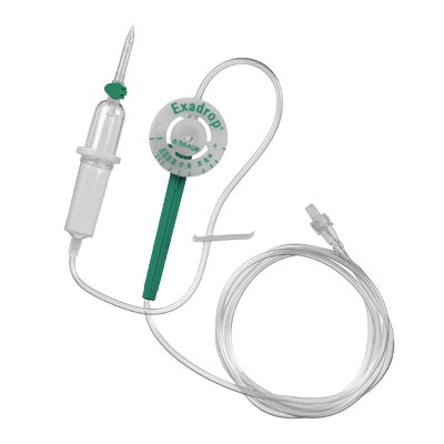 Extradrop Infusionsgerät mit integriertem Tropfenregler