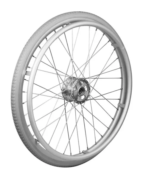 24" Heavy Duty Rad mit Trommelbremse, ø12 mm Nabe, 1 3/8" PU