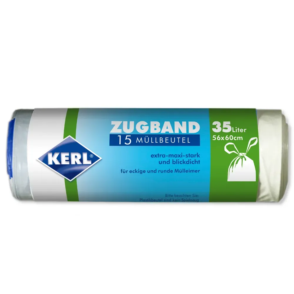 Kerl Müllbeutel 35 l, Zugband, 56 x 66 cm