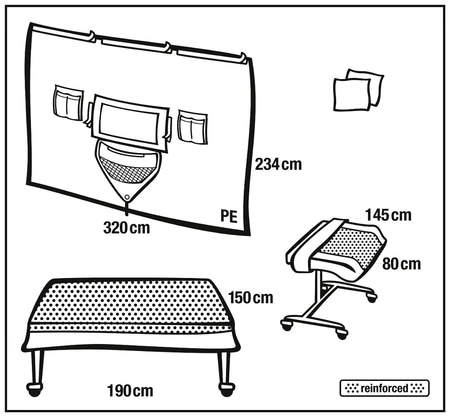 Foliodrape Protect Vertikaltuch Set II, PE