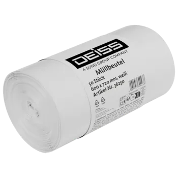Müllbeutel aus LDPE  600x720x0,012 mm, 60 l, weiss