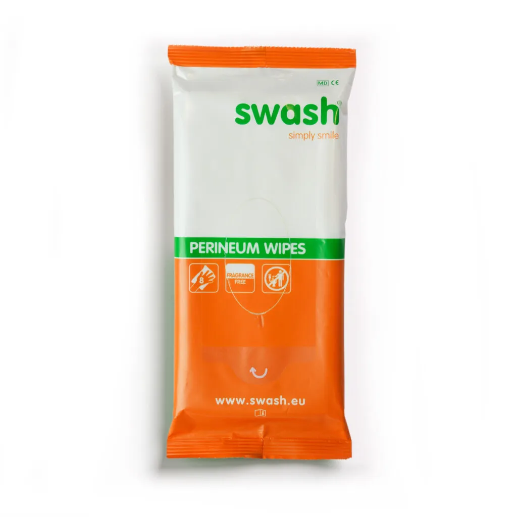 Swash® Perineum Wipes, parfümfrei, 8er-Packung 20 x 25