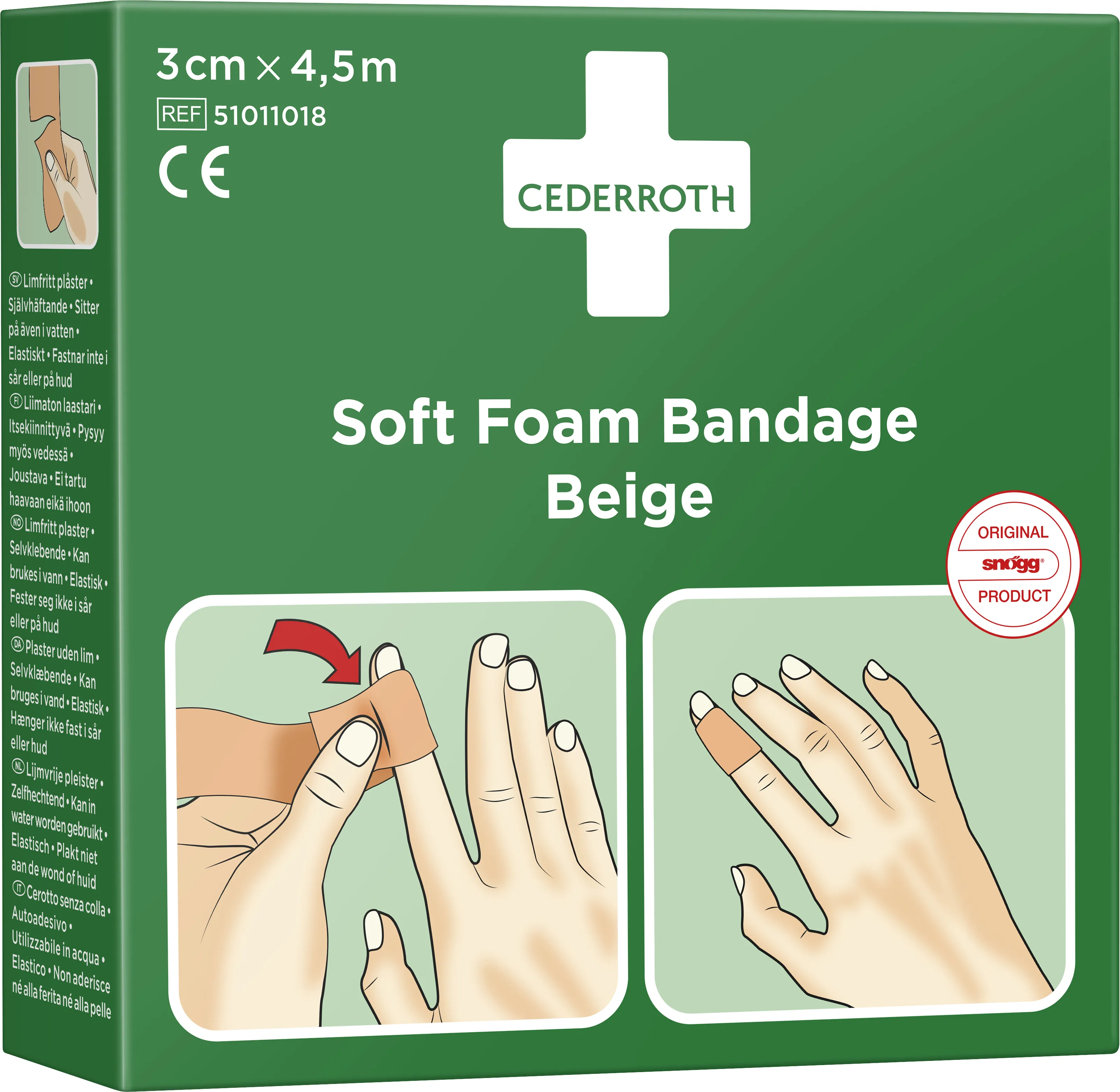 Wundverband Soft Foam 3cm x 4,5m braun