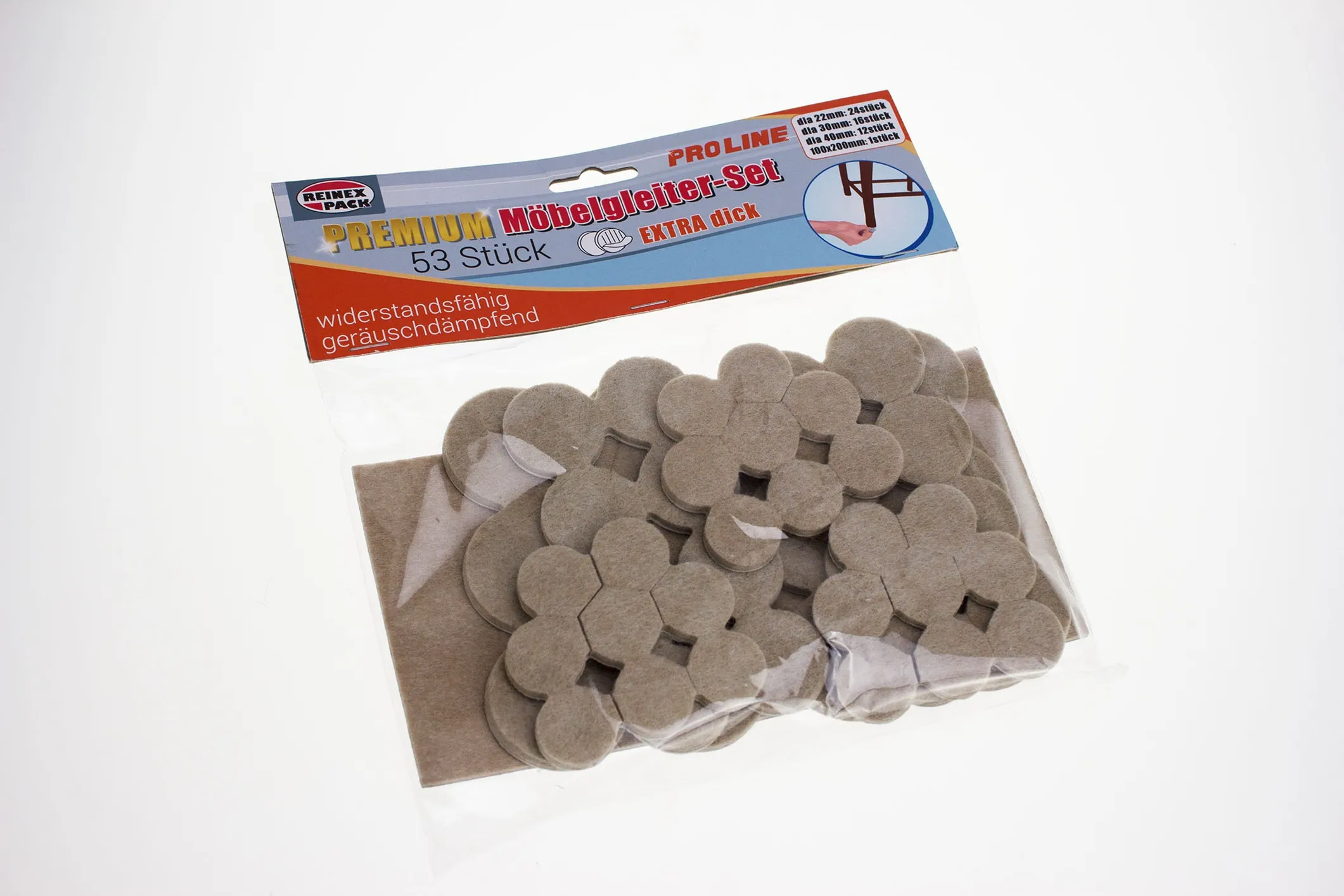 REINEX PROLINE Möbelgleiter extra dick, Filz