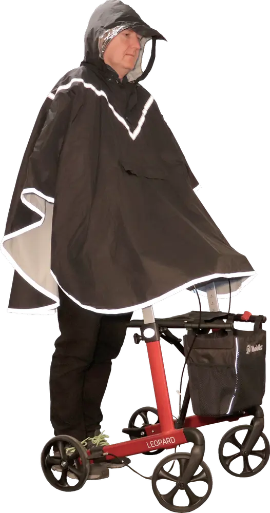 Regenponcho für Rollator Benutzer, Large