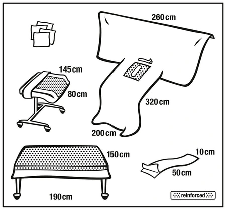 Foliodrape Protect Plus Abdominal-Wirbelsäulen-Set