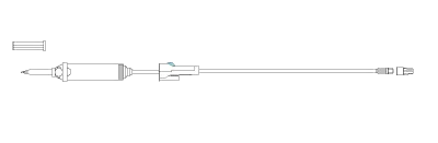 Infusionsgerät, Schwerkraft, 150cm, 11ml, PVC