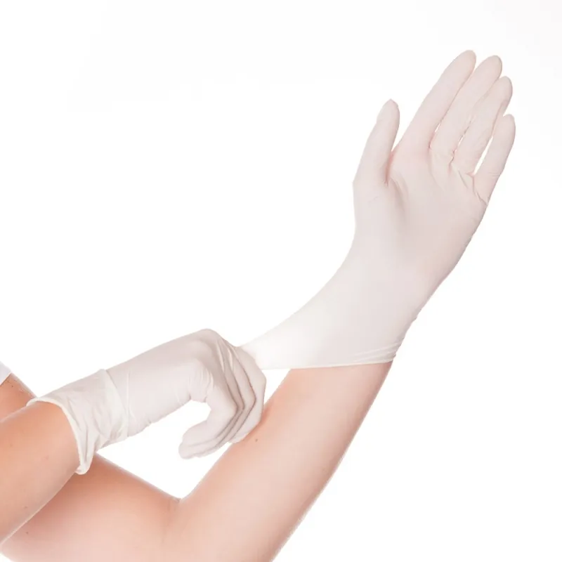 Latexhandschuh, weiss, leicht gepudert, Gr. L/9, 100 Stk.