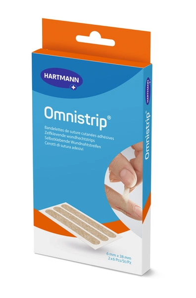 Omnistrip Wundnahtstreifen steril, 6mm x 38mm / 2x 6 Stk