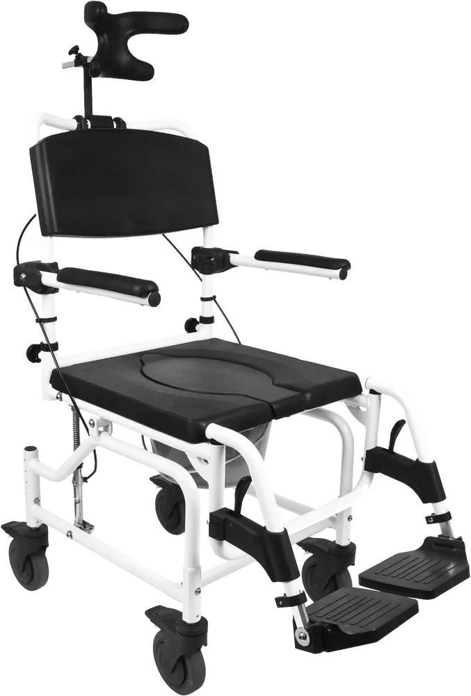 Dusch- und Toilettenrollstuhl mit Kantelung SB 50 cm 5" Räde