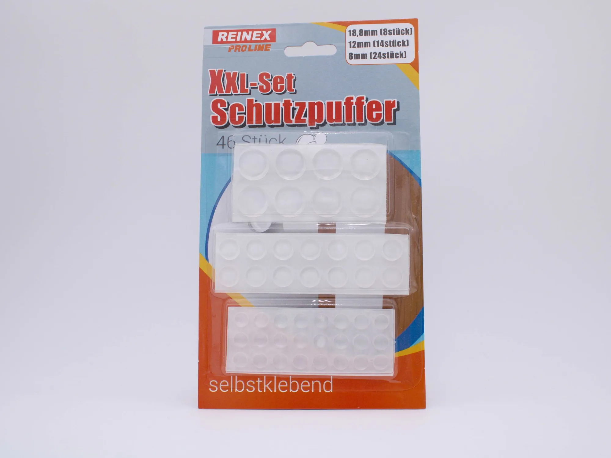 XXL-Set Schutzpuffer; PVC transparent, 18,8mm (8 St.), 12mm
