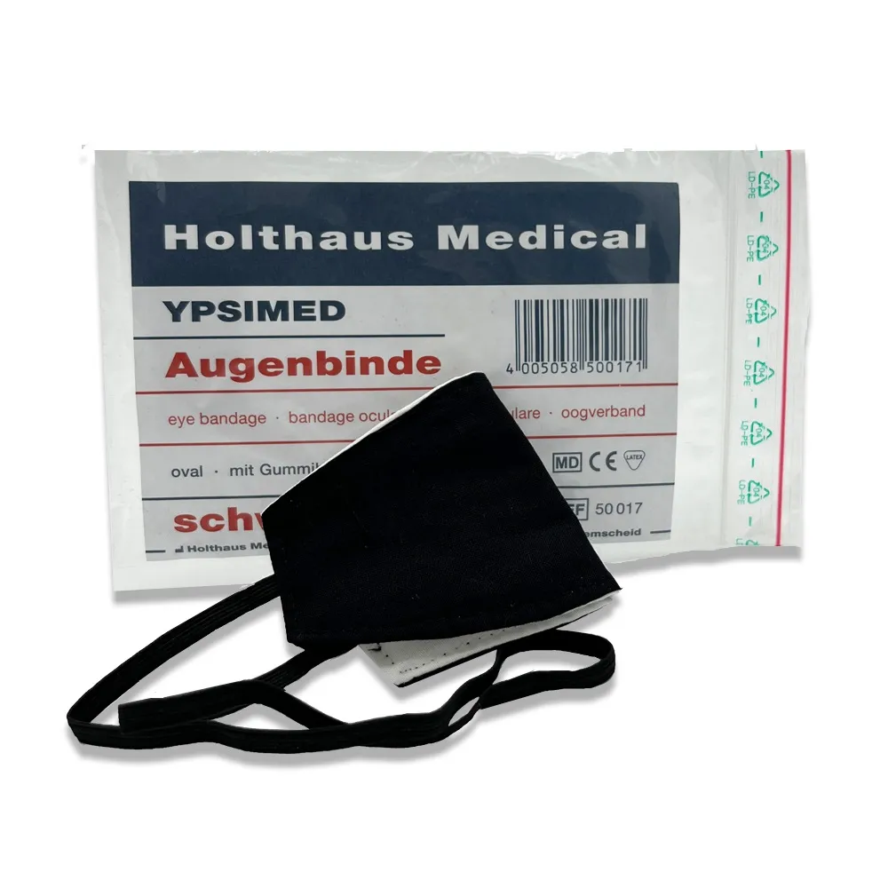 YPSIMED Augenbinde mit Gummiband schwarz oval