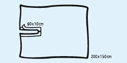 Foliodrape Protect Schlitztücher steril, Selbstklebend