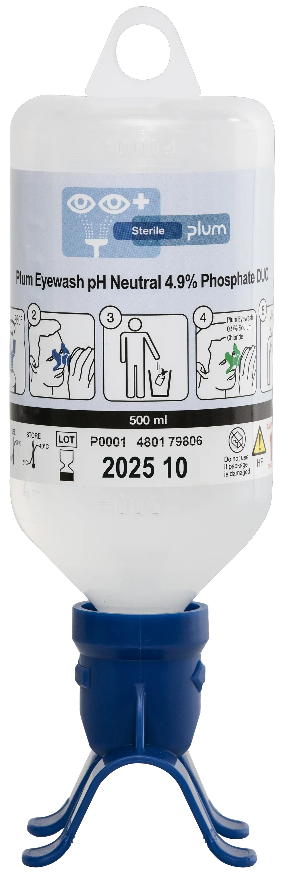 Plum Eyewash pH Neutral 4.9% Phosphate DUO 500 ml