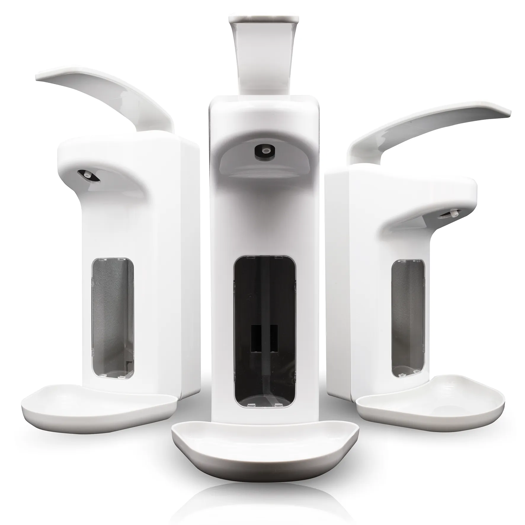 Manueller Armhebelspender für 500ml (weiß), mit Steigrohr