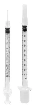 Omnican F Spritze 1 ml mit Kanüle Skalierung 0,01 ml