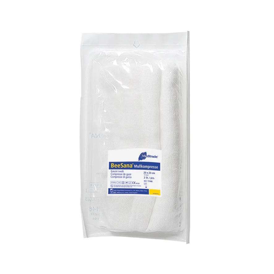 BeeSana® Mullkompresse, ohne RöKo, unsteril, 32-fach