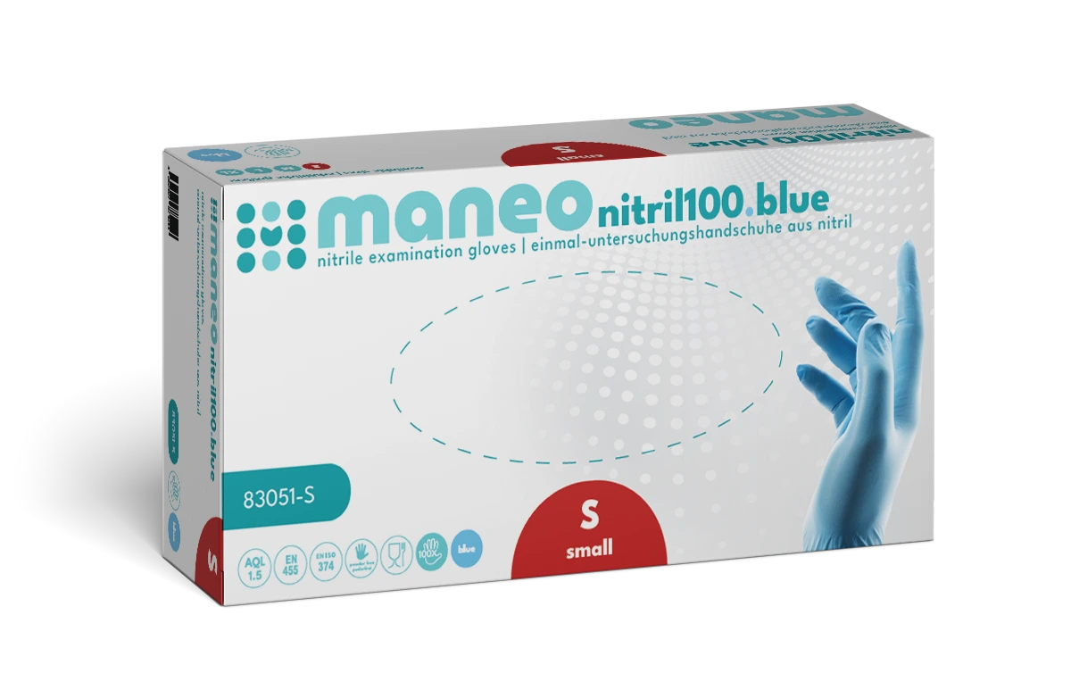 Nitrilhandschuhe maneo nitril blau S