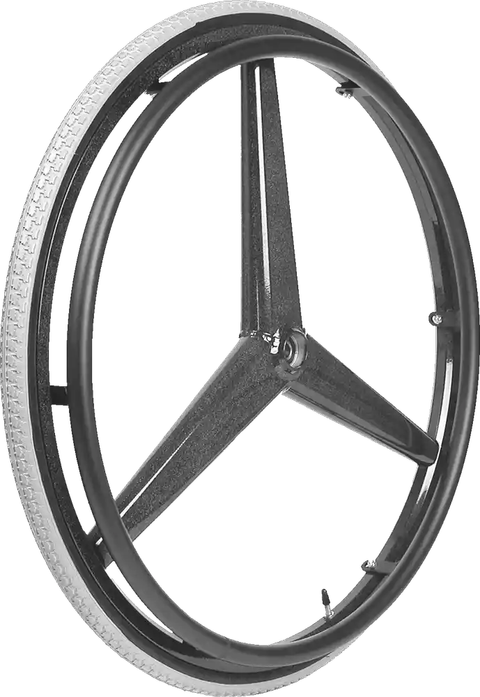 24" Tristar Aluminiumrad, schwarz, inkl. Mantel/Schlauch, sc