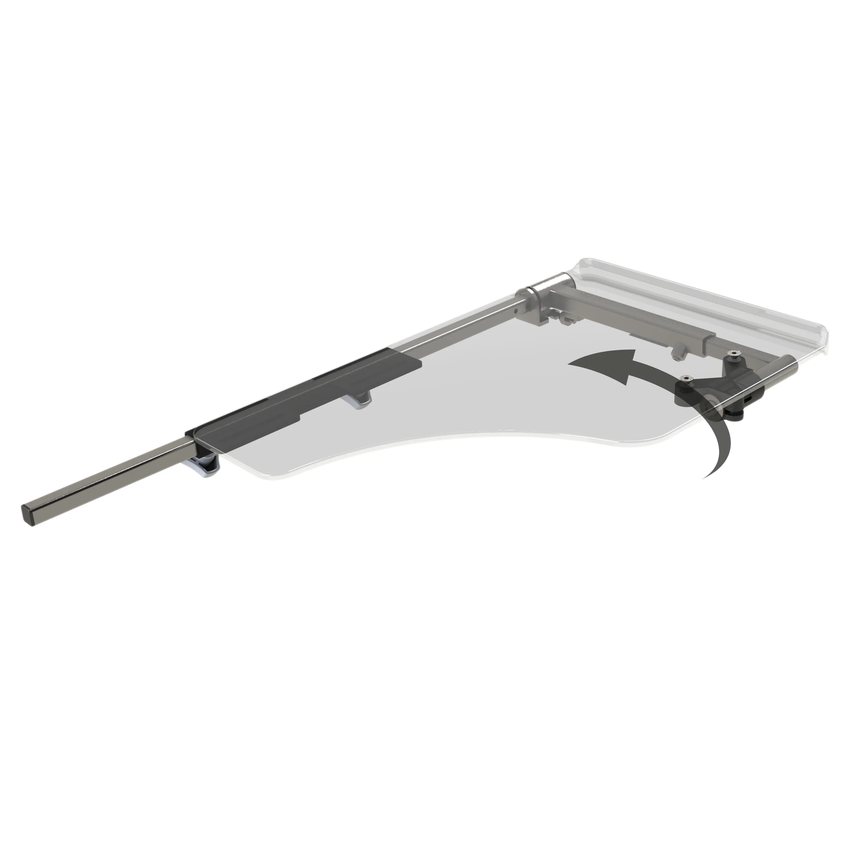 Halber Therapietisch mit klappbarem Halter