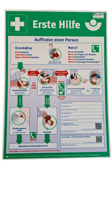Anleitung Erste Hilfe 40 x 30cm
