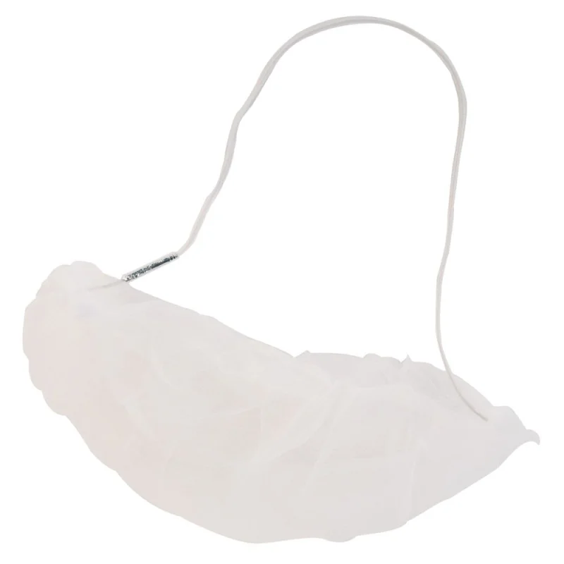 Vlies-Bartschutz mit Gummizug, weiß