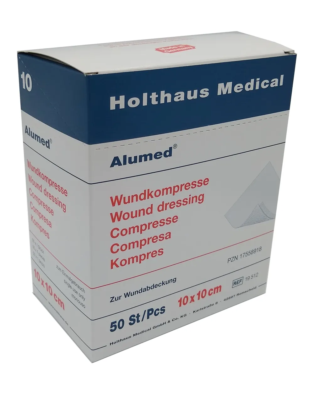 Alumed® Wundkompresse 10 x 10 cm Packg à 50x1