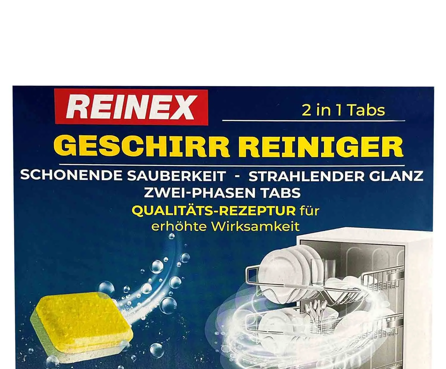 REINEX Geschirr-Reiniger-Tabs im Eimer