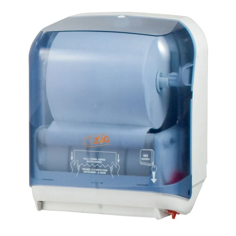 Rollenhandtuchspender mit automatischem Schnitt, transparent Rollenhandtuchspender mit automatischem Schnitt, transparent