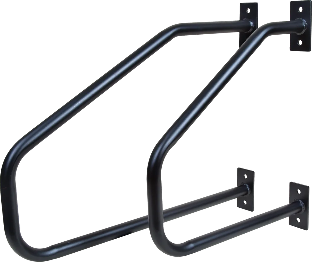 Stützgriff 40 cm, schwarz pulverlackiert, Wandmontage, 4 Löc