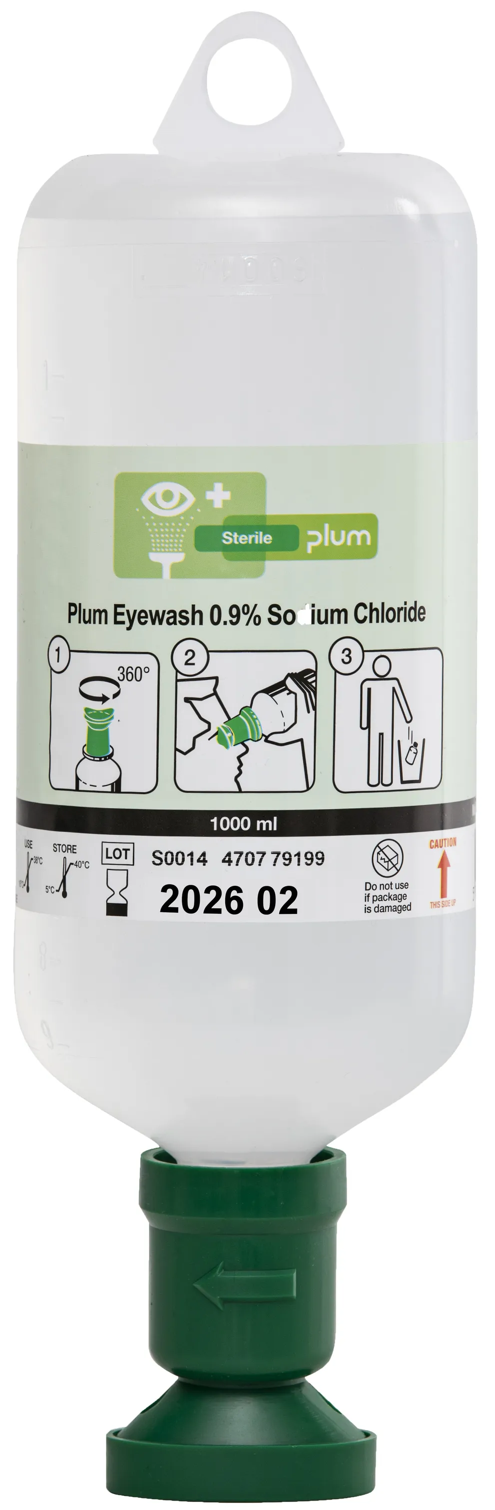 Plum Eyewash 0.9% Sodium Chloride 1000 ml