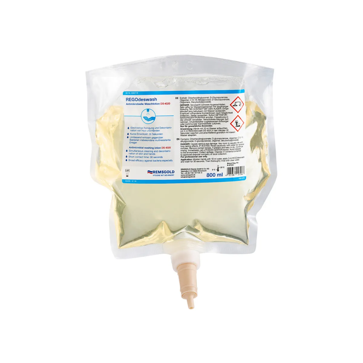 REGOdeswash Antimikr.Waschlotion DS 4020, 800 ml Beutel