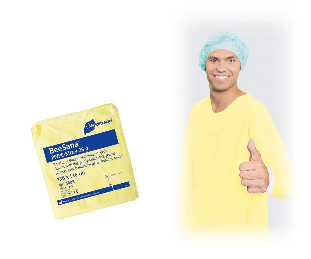 BeeSana® PP/PE-Kittel 26 g, gelb BeeSana® PP/PE-Kittel 26 g, gelb