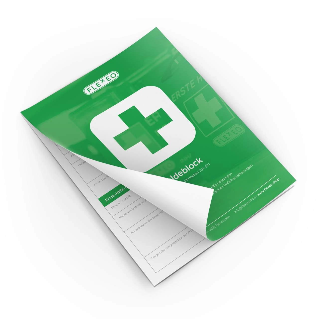 Erste Hilfe Meldeblock - DIN A5 - 50 Blatt