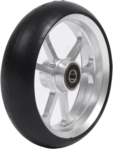 5" Aluminiumrad siber, 125 x 34 mm, schwarze Laufbahn, Nabe