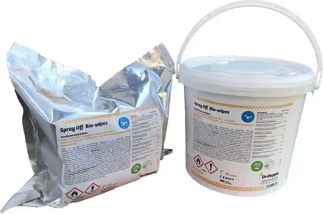 DrDeppe SprayOff wipes im Eimer DrDeppe SprayOff wipes im Eimer