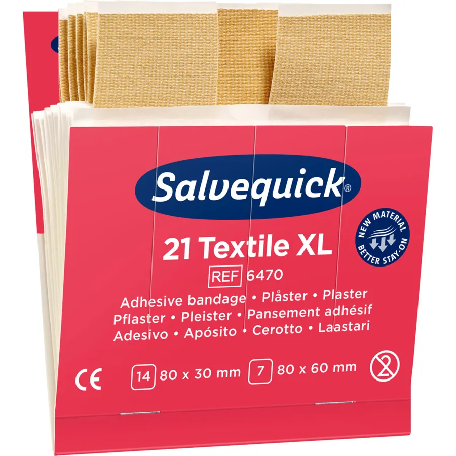 Salvequick Textilpflaster, Extragross / Nachfüllpackung