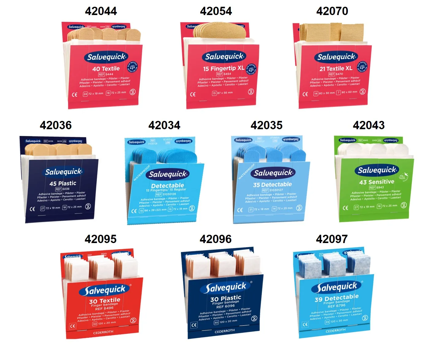 Salvequick®-Refill-Einsatz 6754 detectable 30 Pflasterstrips
