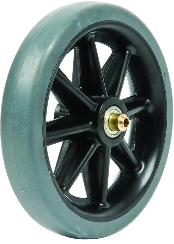 5" Vollgummirad, 125 x 30 mm, flache schwarze Lauffläche für