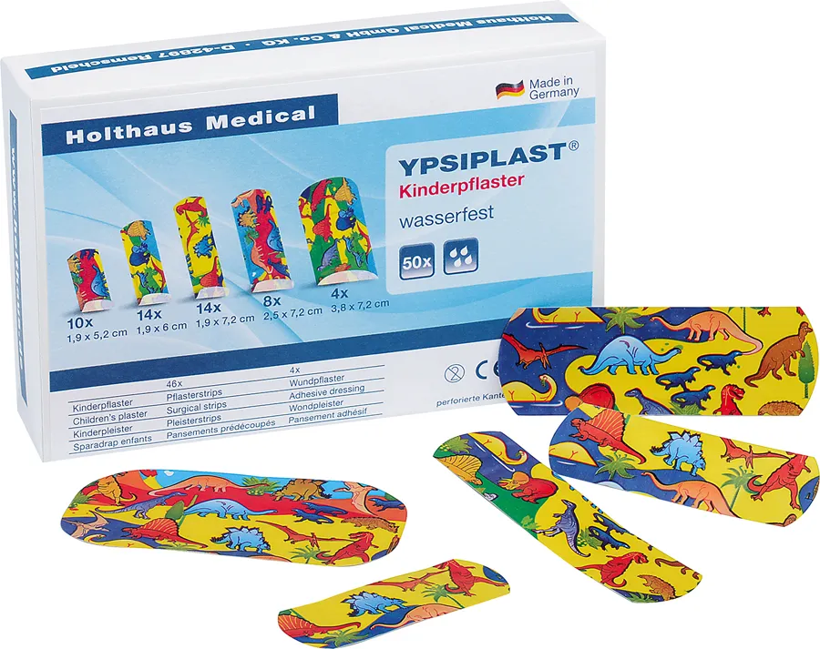 YPSIPLAST® Kinderpflaster mit Dino-Motiven, wasserfest