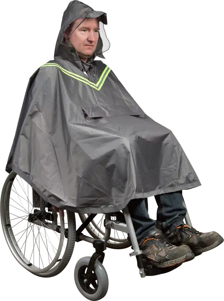Regenponcho für Rollstuhlfahrer